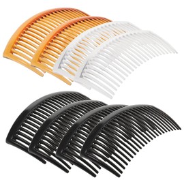 TOVINANNA 10pcs Hair Combs Pack Plastic Double-sided Hair Combs for Haircutting Styling Dark Light