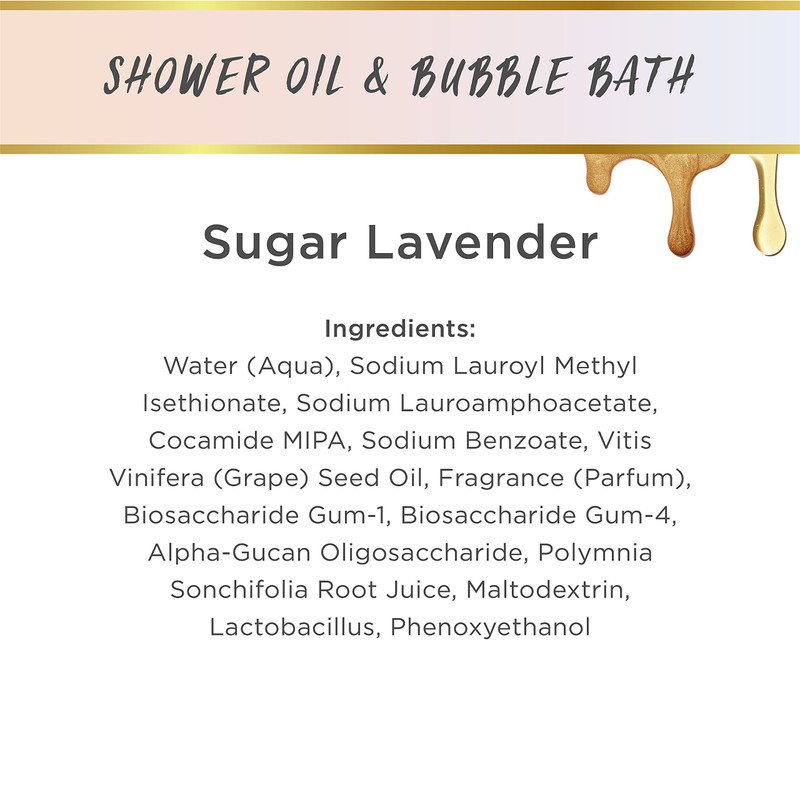 Shower Oil and Bubble Bath (Sugar Lavender)