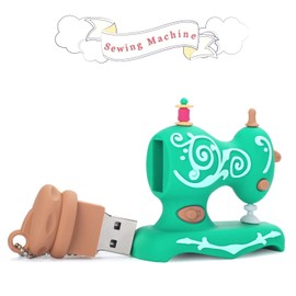 32 GB USB Stick Sewing Machine Pattern Memory Stick Interesting USB Flash Drive External USB Data Storage Thumb Drive Green