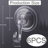 lankai Pack of 6 Suction Cup Hooks, Suction Cup Hooks,