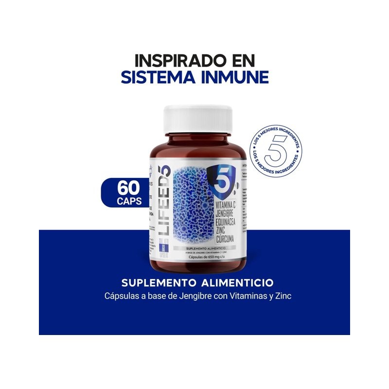 Multivitaminico Sistema Inmune LIFEED5 60 dias Vitamina C Vitamina D3
