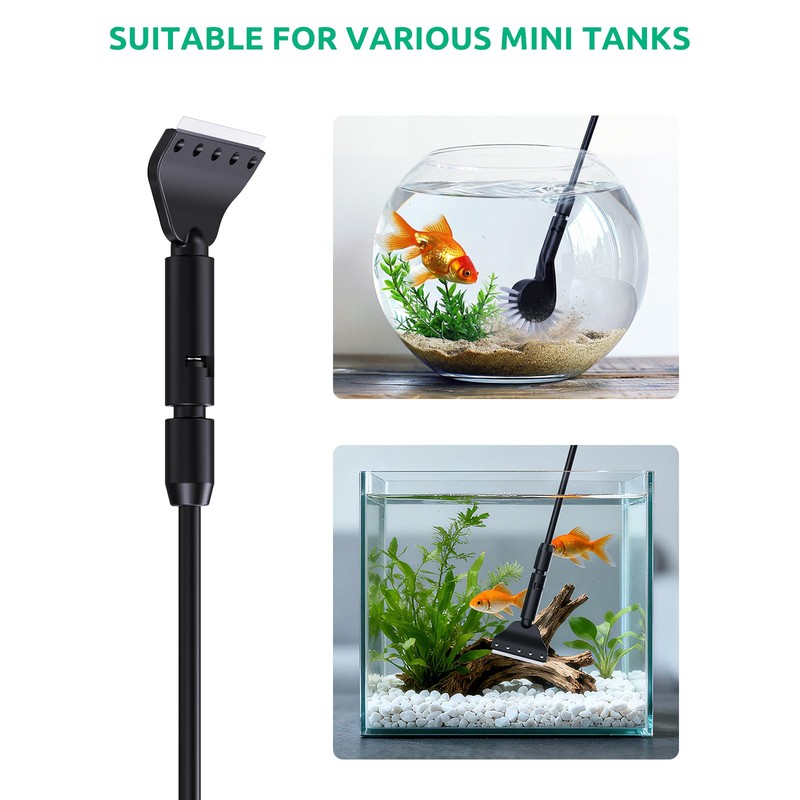 Aquarium Algae Scraper, Small Fish Tank Cleaner for Glass Algae