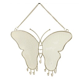 Hanging Jewelry Holder Wall Mounted Metal Mesh Jewelry Display Rack for Necklace Bracelet Earrings