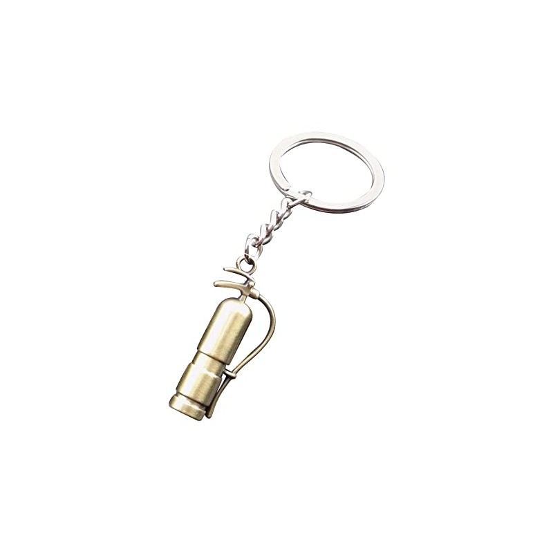 AMOBESTER Fire Extinguisher Keychain Alloy Metal Keychain Gift for Firefighters