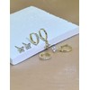 Degolso 3pairs Gold Hoop Earrings Set for Women – 14K