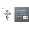 Christian Cross Pointed Plastic Chrome Color Emblem for Cars, Trucks,