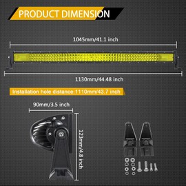 Willpower 42Inch 540W Spot Flood Combo Yellow Led Light Bar