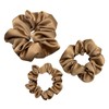 3 Pieces Satin Scrunchies Set for Hair No Crease Elastic
