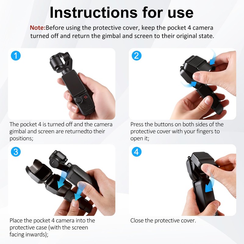 uconsmimo Protective Case for DJI Osmo Pocket 4, Hard Shell