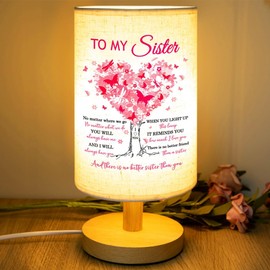 PRSTENLY Sister Gifts, Sister Birthday Gifts from Sister Table Lamps Gifts for Her Sister Mothers Day Wedding Graduation Gifts for Her Sister Gifts for Women Friendship Gifts for Friend