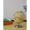TOPGLOBE 14cm Antique Globe Mini World Globe - 14cm Diametre