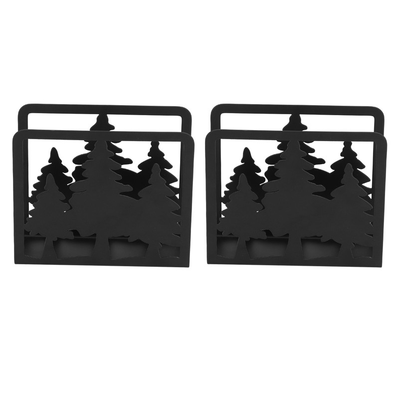 2pcs Tree Napkin Holder Hollow Out Tree Pattern Thickened Nonslip