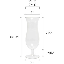 Thunder Group PLTHHC016C Hurricane Glass, 16-Ounce
