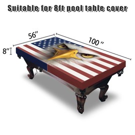 DTESL Pool Table Cover, Waterproof & Dustproof Outdoor/Indoor Polyester Taffeta Cloth Table Cover，Billiard Pool Table Cover Scratch-Resistant（8ft）