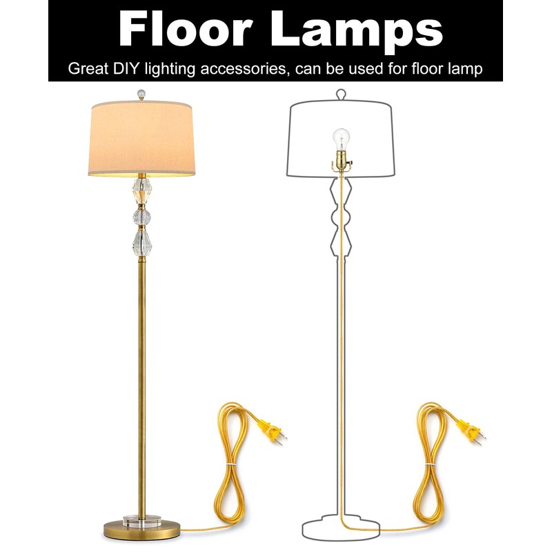 Brass Finish Lamp Repair Kit - Rewire Table & Floor