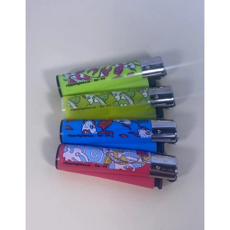 Clipper NEW Koi fish series Clipper lighters set of 4