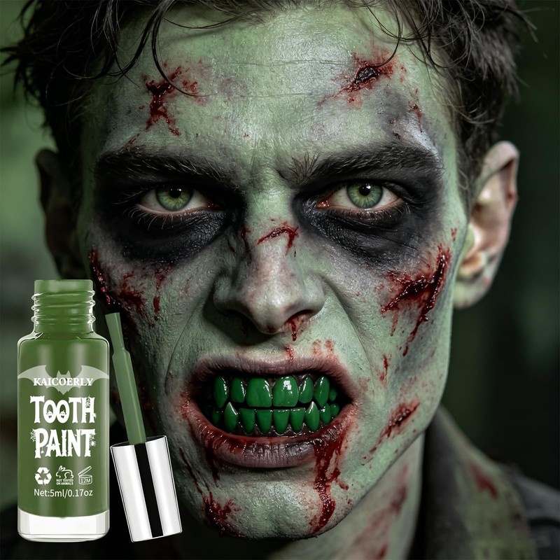 KAICOERLY Green Tooth Paint, Safe & Fast Drying Formula |