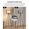 KDG Modern Floor Lamp - Tall Tripod Lamp for Living