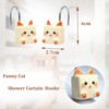 Cat Shower Curtain Hooks, Funny Animal Shower Curtain Hooks Rings