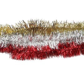 Extra Long Tinsel 15 metre, 50 foot, Very Long Christmas Tinsel in a choice of Red, Silver or Gold Xmas Decoration (GOLD)