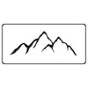Mountain Silhouette Photo License Plate