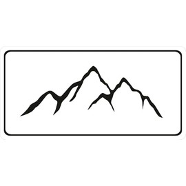 Mountain Silhouette Photo License Plate