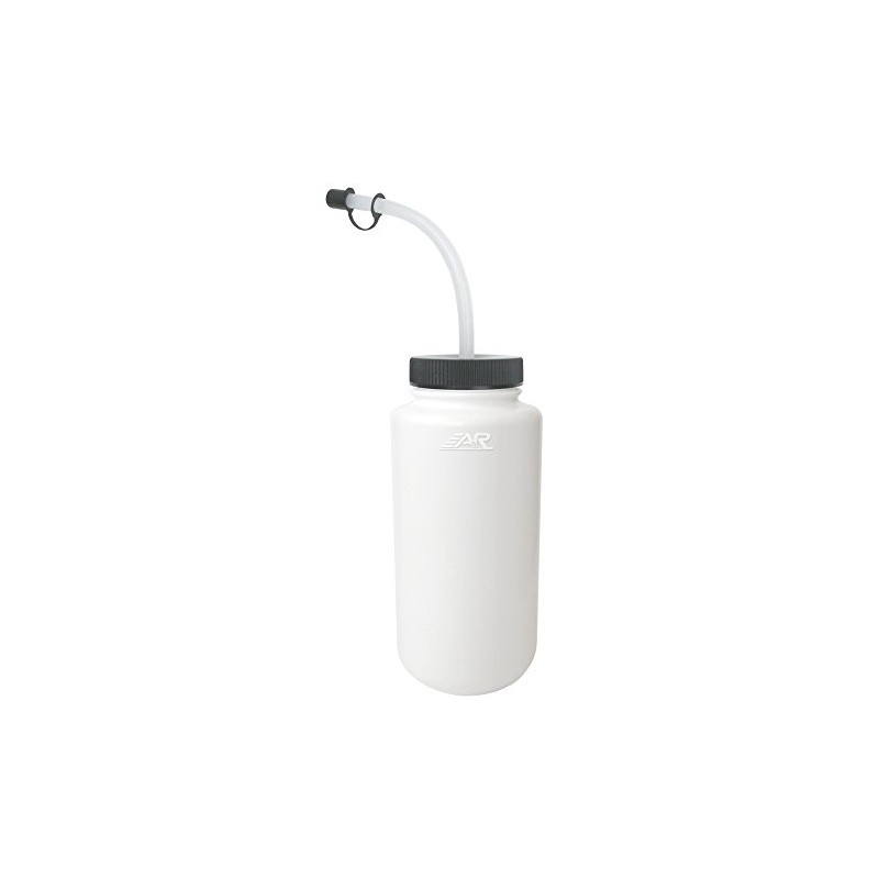A&R Sports Water Bottle, WHITE, CURVED STRAW
