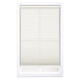 DEZ FURNISHINGS Cordless 1.5" Light Filtering Cellular Shade, 18" W x 48" H, Ivory