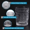 MDLUU 6-Pack Embossed Drinking Glasses, Romantic Glassware, Vintage Glass Tumblers