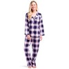 Fishers Finery Women's EcoFlannel Plaid Full Length Pajama Set with