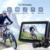 FEISIKE Handlebar Bike Mirror, Bicycle Rear View camera with 4.3''