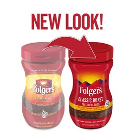 Folgers Classic Roast Instant Coffee Crystals, 8 Ounces