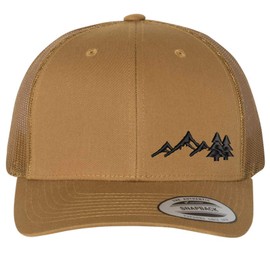 Love Sketches Outdoors Iced Mountain Trucker Hat Men & Women | Stylish Embroidered Mountain Hat | Mesh Hats for Men & Women