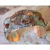 Elaine Coyne Collectible Artwear Olive Patina Galloping Horse Equestrian Cuff,