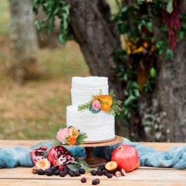 Rinlong - Decoración para tartas de flores, decoración prefabricada, para tartas, rubor, albaricoque, decoración de pasteles, flores, decoración para postres, bautismo para niñas, mujeres, fiesta de