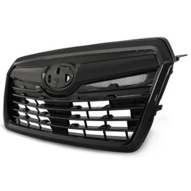 KUAFU Front Grille Grill Compatible with 2019-2021 Subaru Forester Painted Bumper Upper Hood Grille Black