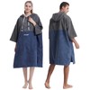 Hiturbo Changing Robe, Absorbent Quick Dry Surf Poncho, 3/4 Sleeve