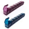 2-Pack Weekly Large Pill Organizer for Travel, 7 Day Jumbo