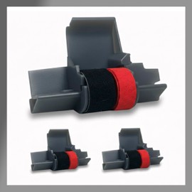 IR-40T, IR40T Black and Red Ink Roller x [3 Pack] Ribbon Cartridge Replacement Compatible with Canon P23-DH V, Casio HR-100TM, HR-150TM, Sharp EL-1750V, EL-1801V, Citizen CP-13 Calculator (3 Pack).