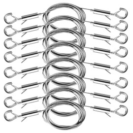 8PCS Adjustable Picture Hanging Wire Kit,Frame & Mirror Hanging Wire Kit,6.6FT Heavy Duty Stainless Steel Wire for Hanging Pictures,Frame,Mirrors,Billboards,Basket,Flowerpot,Supports Up to 66lbs