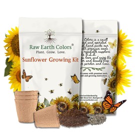 Dwarf Sunflower Seeds for Planting Grow Kit - Seeds - Peat Pots - Soil Pods!