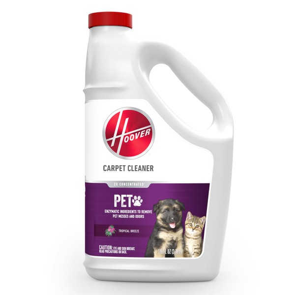 Hoover Pet Carpet Cleaning Solution, Deep Cleaning Shampoo Formula, AH30933, White, 128 fl oz, Package May Vary