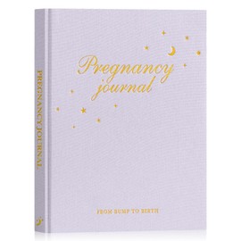 Lanpn My Pregnancy Journal Memory Book for First Time Mom, 156 Page Pregnant Announcement Must Have Planner, Mom to Be Scrapbook Keepsake Gift Pregnancy Tracking Diary for Expecting New Parent Purple