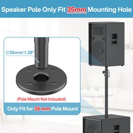 Aiweiwa Height Adjustable 35mm Speaker Pole Mount for Subwoofer Extend to 36"- 44" - Heavy-Duty Speaker Poles for Subwoofers Fits 35mm Mounting Holes Subwoofer Pole Mount Up to 121LBS, 2 Pack