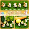 Marsui 100 Pcs Bunny Miniatures Figurines Rabbit Miniature Accessories Easter