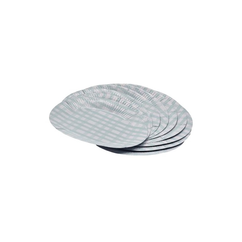 schone Summer Party Paper Plates – 10 Pack 23cm Gingham
