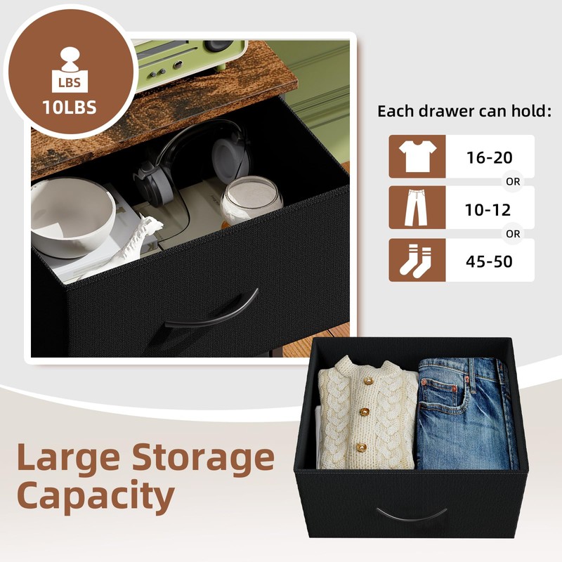 Somdot Tall Dresser for Bedroom with 5 Drawers, Storage Organizer