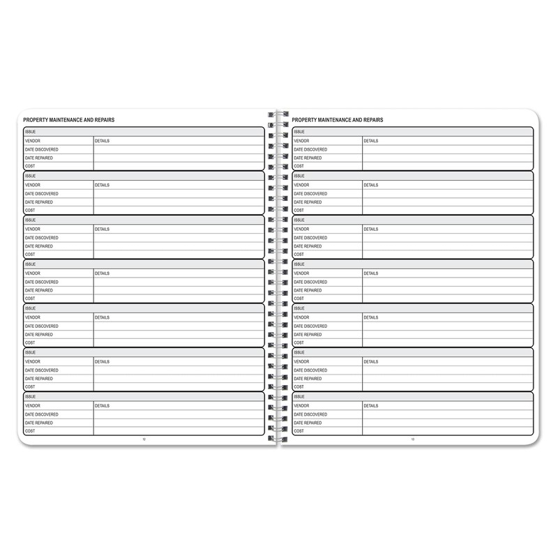 BookFactory Home Inventory Record Book/Home Inventory Log Book/Notebook - Wire-O,