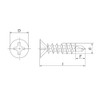 Osato 545-220 Drill Screws, Countersunk Head 0.2 inch (4 mm) x Length 0.5 inches (13 mm), Pack of 100