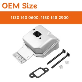 MS180 Exhaust Muffler Kit for For STIHL 017, 018, MS170, MS180 Chainsaws - Replaces OEM 1130 140 0600, 1130 145 2900, Includes Muffler Gasket, Cover, Bolts, Nuts